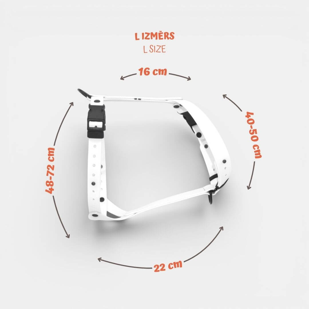 EasyFit anatoomilised veekindlad traksid koertele - Valge