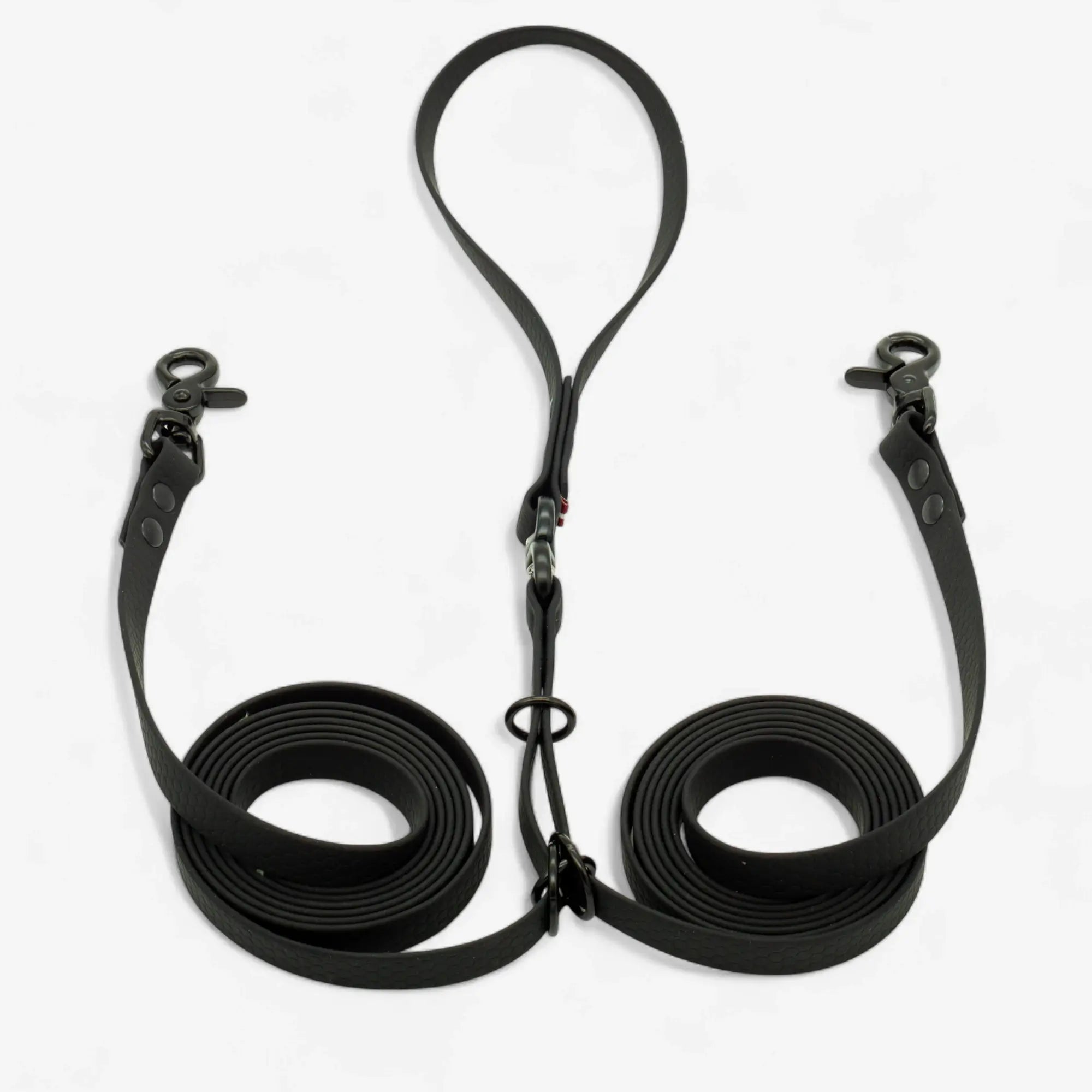 DuoFlex Hexa pavada diviem suņiem - melna