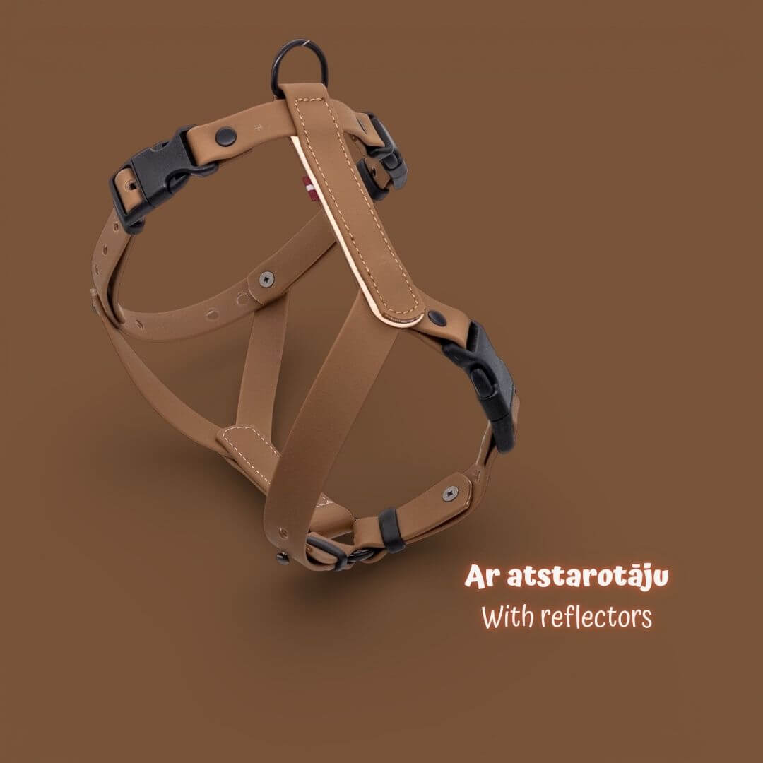 EasyFit Anatomical Waterproof Dog Harness - Brown