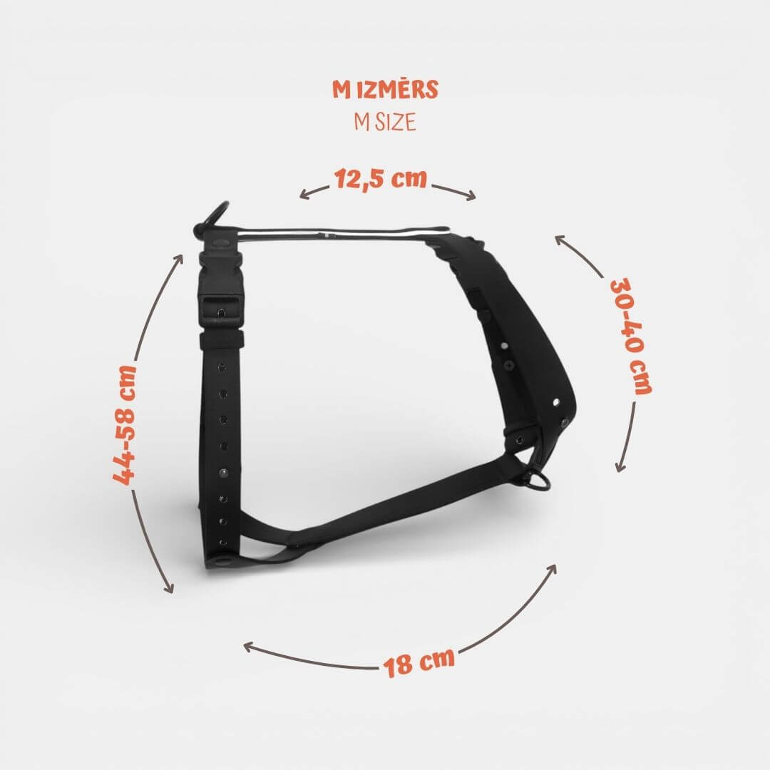 EasyFit anatoomilised veekindlad traksid koertele - Must