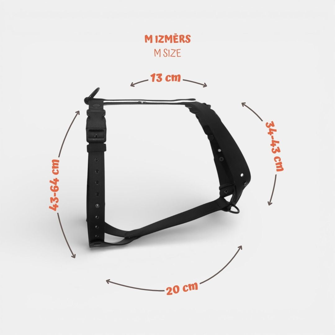 EasyFit anatoomilised veekindlad traksid koertele - Must