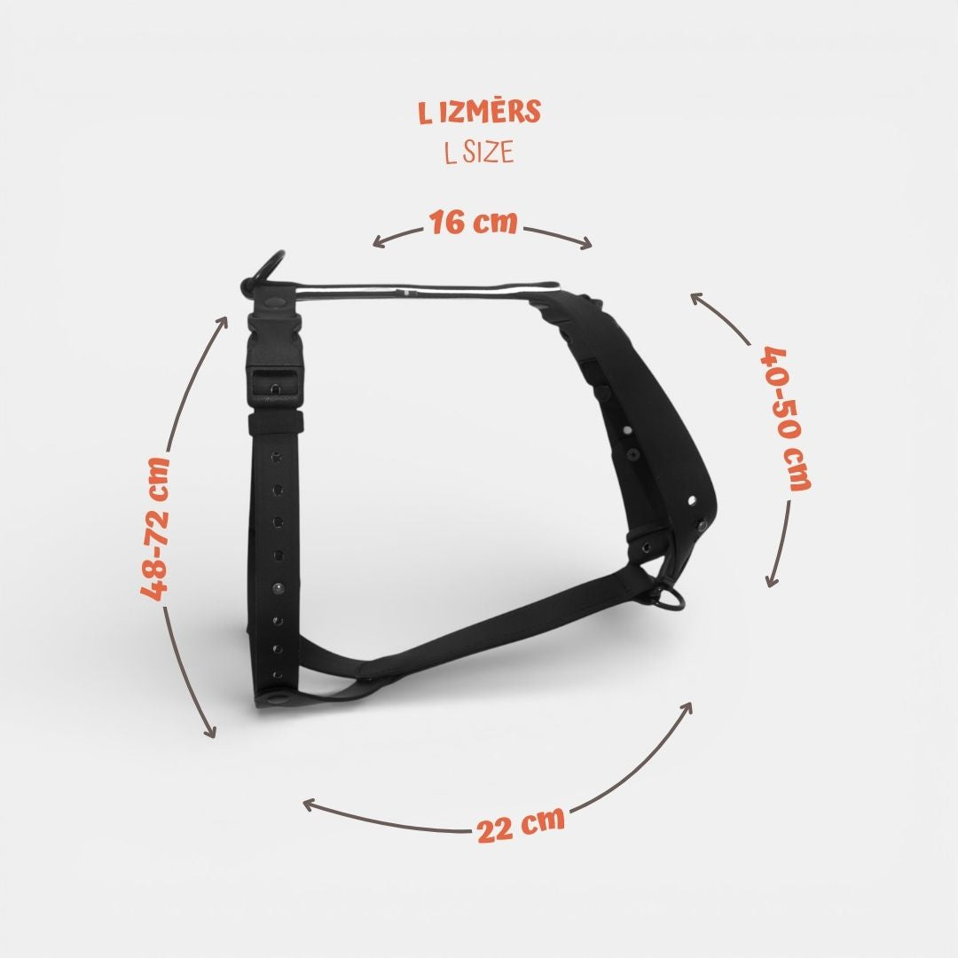 EasyFit anatoomilised veekindlad traksid koertele - Must
