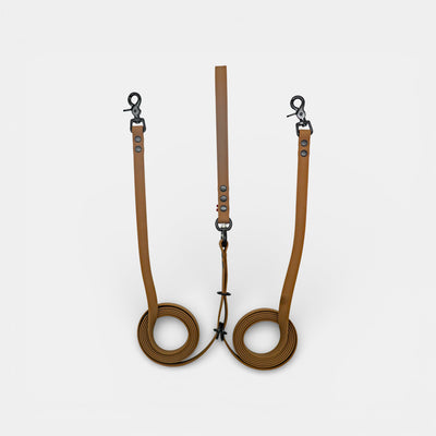 DuoFlex Hexa jalutusrihm kahele koerale – Pruun